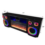 Party On Black Fireplace by New Era Innovations at Eve Furniture