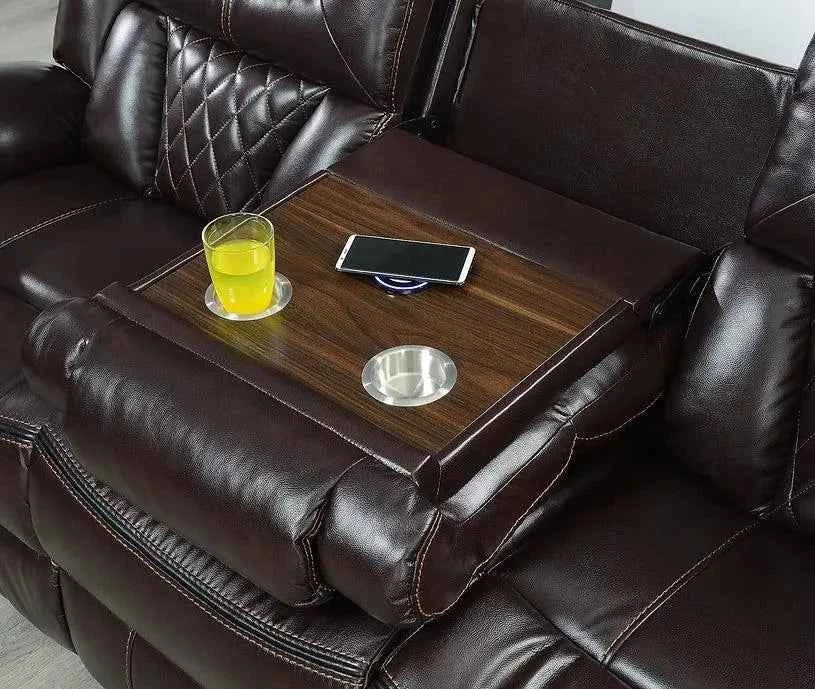 Party Time Brown 3-Piece Power Reclining Living Room Set by New Era Innovations at Eve Furniture