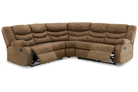 Partymate Brindle 2-Piece Reclining Sectional by Ashley at Eve Furniture
