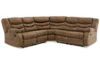 Partymate Brindle 2-Piece Reclining Sectional by Ashley at Eve Furniture