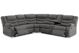 Partymate Slate 2-Piece Manual Reclining Sectional by Ashley at Eve Furniture