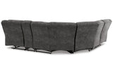 Partymate Slate 2-Piece Manual Reclining Sectional by Ashley at Eve Furniture