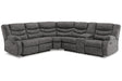 Partymate Slate 2-Piece Manual Reclining Sectional by Ashley at Eve Furniture