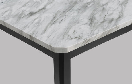 Pascal Black and Gray Marble-Top Dining Set by Crown Mark at Eve Furniture