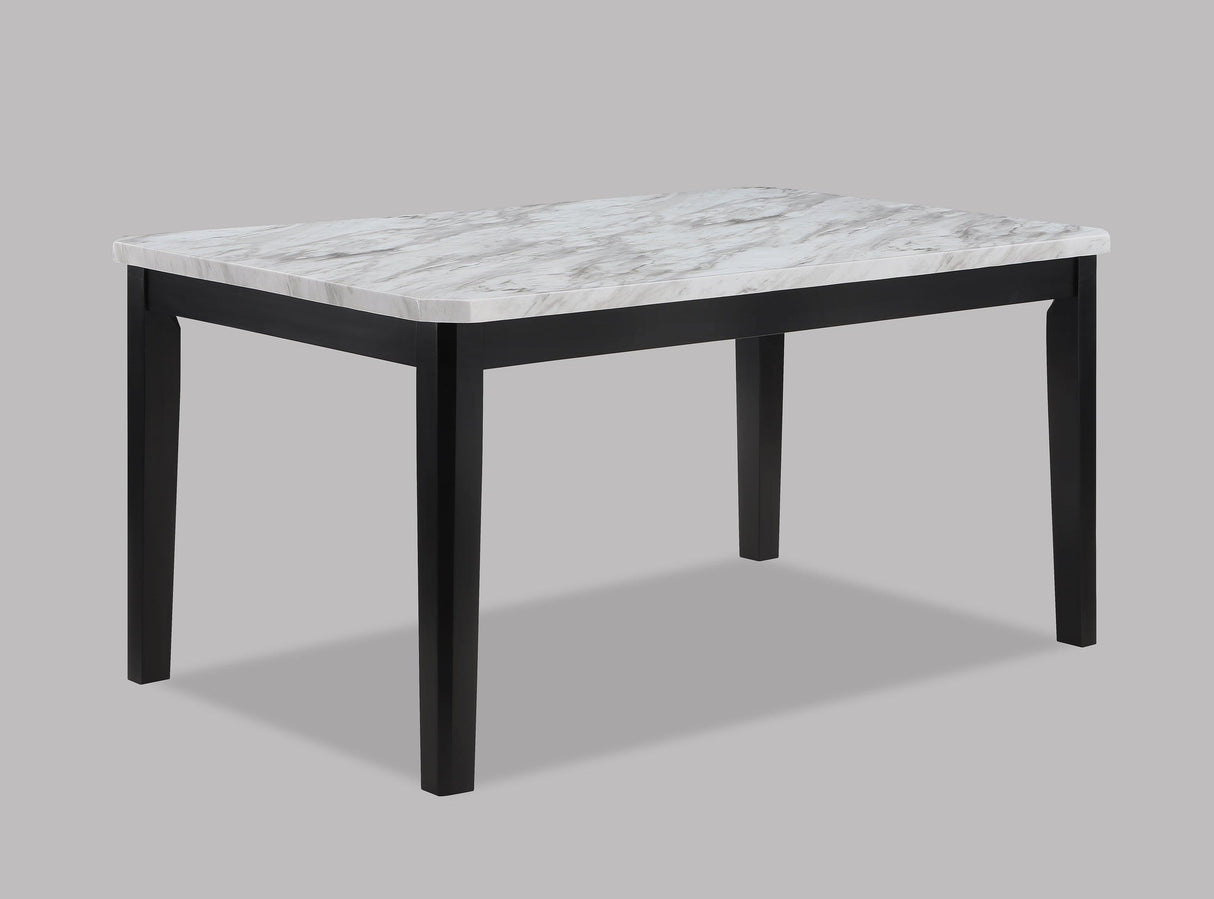 Pascal Black and Gray Marble-Top Dining Set by Crown Mark at Eve Furniture