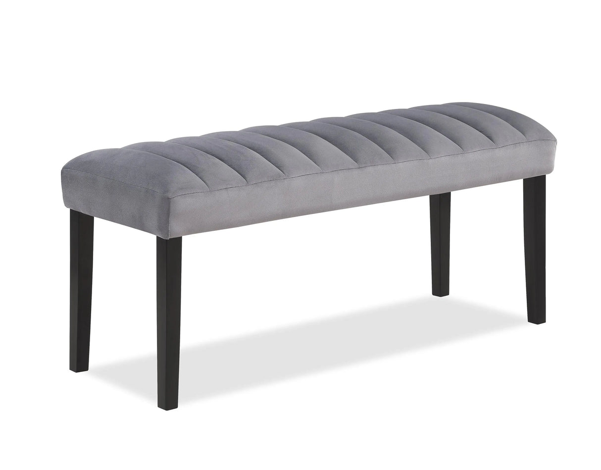Pascal Black and Gray Marble-Top Dining Set by Crown Mark at Eve Furniture
