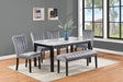 Pascal Black and Gray Marble-Top Dining Set by Crown Mark at Eve Furniture