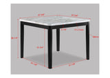 Pascal Black and Gray Square Counter Height Dining Set by Crown Mark at Eve Furniture