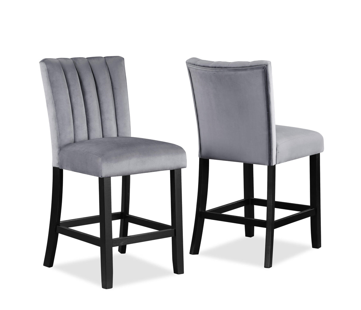 Pascal Black and Gray Square Counter Height Dining Set by Crown Mark at Eve Furniture