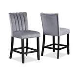 Pascal Black and Gray Square Counter Height Dining Set by Crown Mark at Eve Furniture