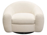 Pascal Bone Swivel Chair by Diamond Sofa at Eve Furniture
