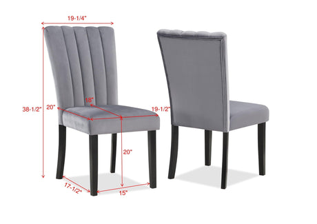 Pascal Gray Dining Chair, Set of 2 by Crown Mark at Eve Furniture