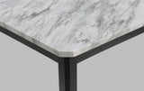Pascal White and Black Faux Marble Dining Table by Crown Mark at Eve Furniture