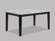 Pascal White and Black Faux Marble Dining Table by Crown Mark at Eve Furniture