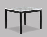 Pascal White and Black Faux Marble-Top Counter Height Table by Crown Mark at Eve Furniture