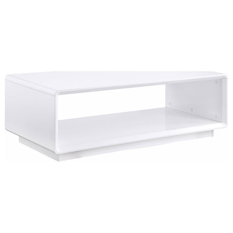 Paseo White 3-Piece High Gloss Coffee and End Table Set by Coaster at Eve Furniture