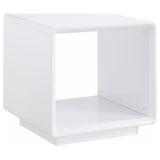 Paseo White 3-Piece High Gloss Coffee and End Table Set by Coaster at Eve Furniture