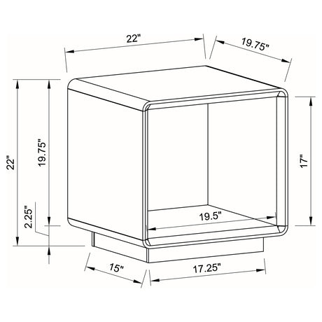 Paseo White 3-Piece High Gloss Coffee and End Table Set by Coaster at Eve Furniture