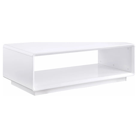 Paseo White High Gloss Cocktail Coffee Table by Coaster at Eve Furniture