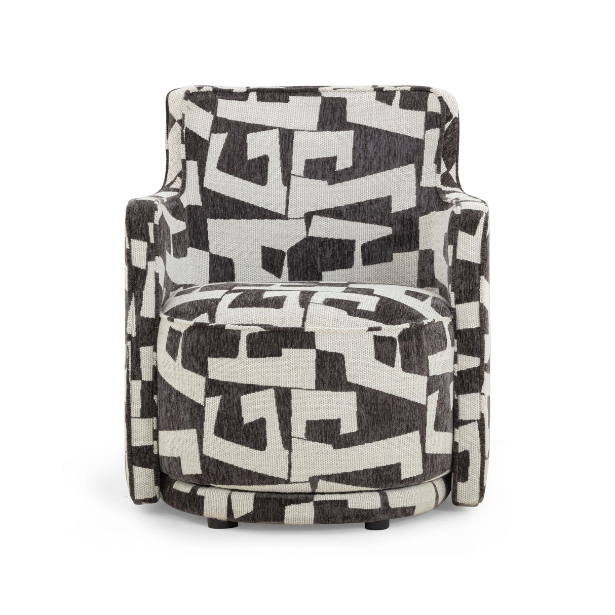 Passe Black Performance Jacquard Swivel Chair by TOV Furniture at Eve Furniture
