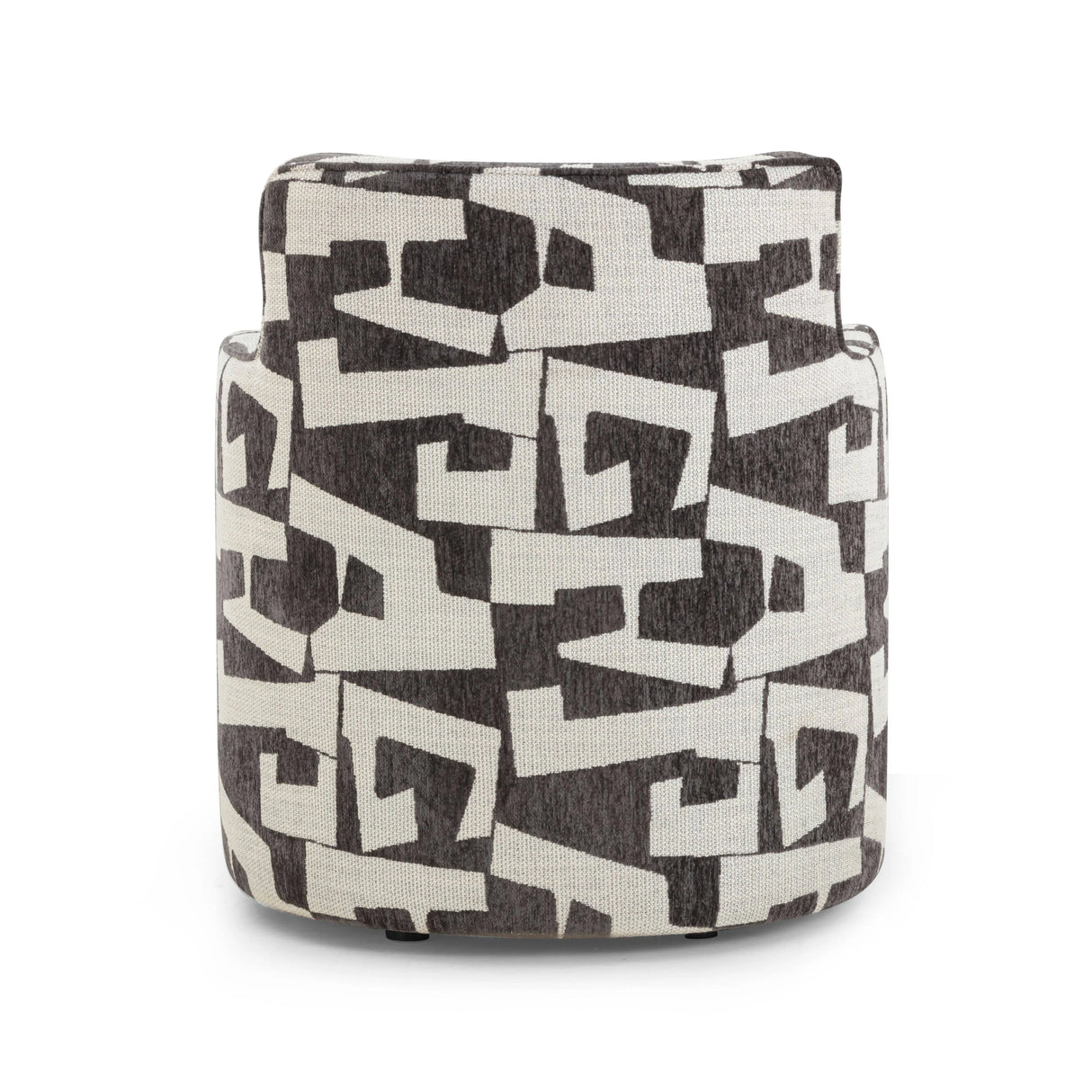 Passe Black Performance Jacquard Swivel Chair by TOV Furniture at Eve Furniture