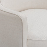 Passe Cream Upcycled Performance Linen Swivel Chair by TOV Furniture at Eve Furniture
