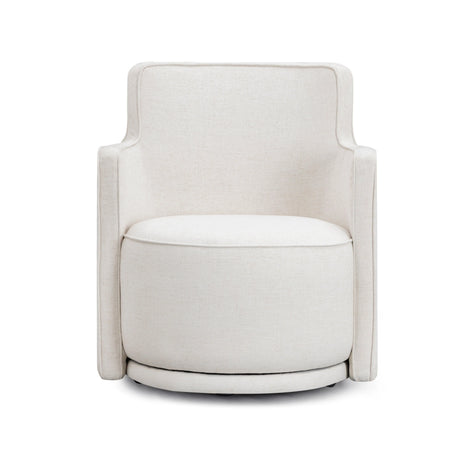 Passe Cream Upcycled Performance Linen Swivel Chair by TOV Furniture at Eve Furniture