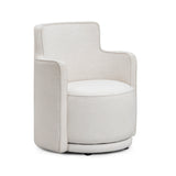 Passe Cream Upcycled Performance Linen Swivel Chair by TOV Furniture at Eve Furniture