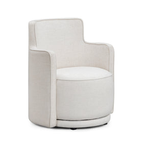 Passe Cream Upcycled Performance Linen Swivel Chair by TOV Furniture at Eve Furniture