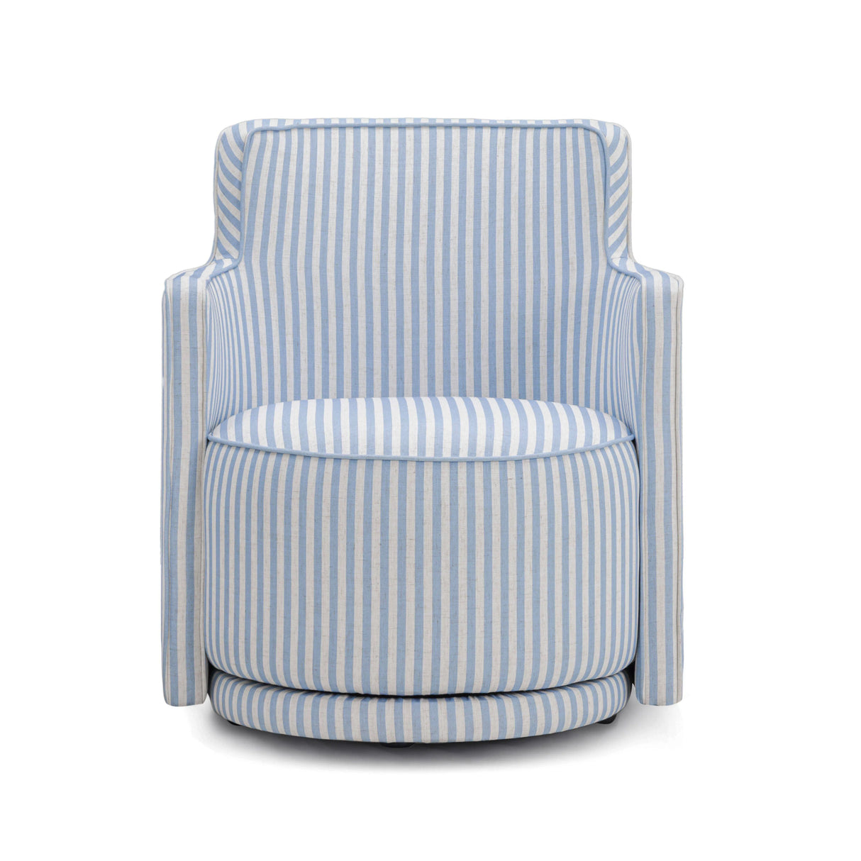 Passe Striped Linen Swivel Chair by TOV Furniture at Eve Furniture