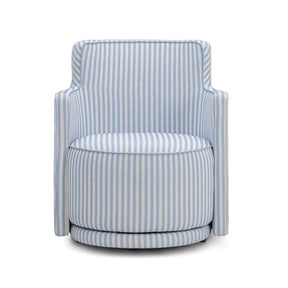 Passe Striped Linen Swivel Chair by TOV Furniture at Eve Furniture