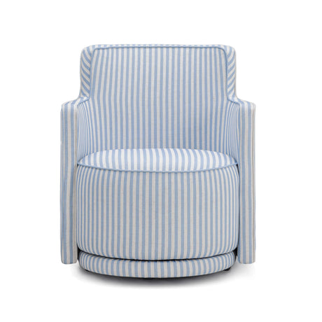 Passe Striped Linen Swivel Chair by TOV Furniture at Eve Furniture