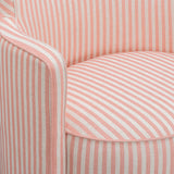 Passe Striped Linen Swivel Chair by TOV Furniture at Eve Furniture