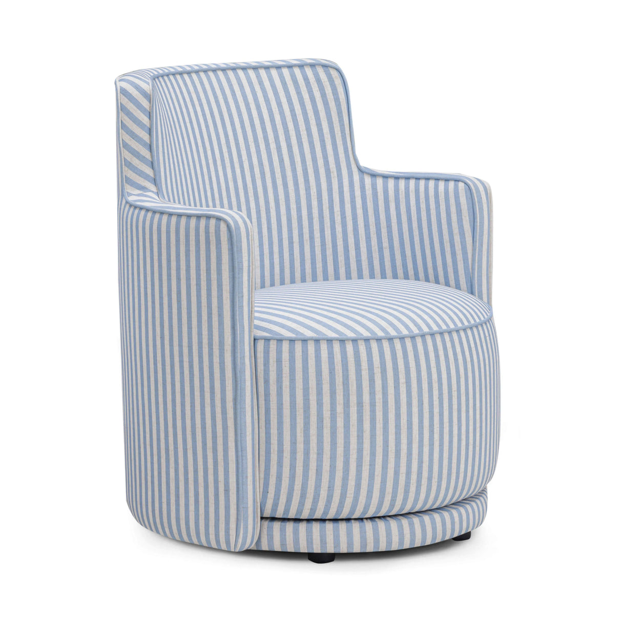 Passe Striped Linen Swivel Chair by TOV Furniture at Eve Furniture