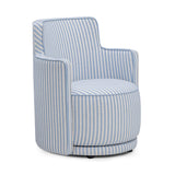 Passe Striped Linen Swivel Chair by TOV Furniture at Eve Furniture