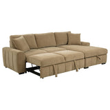 Pastrana Camel Upholstered Sleeper Sectional Sofa by Coaster at Eve Furniture