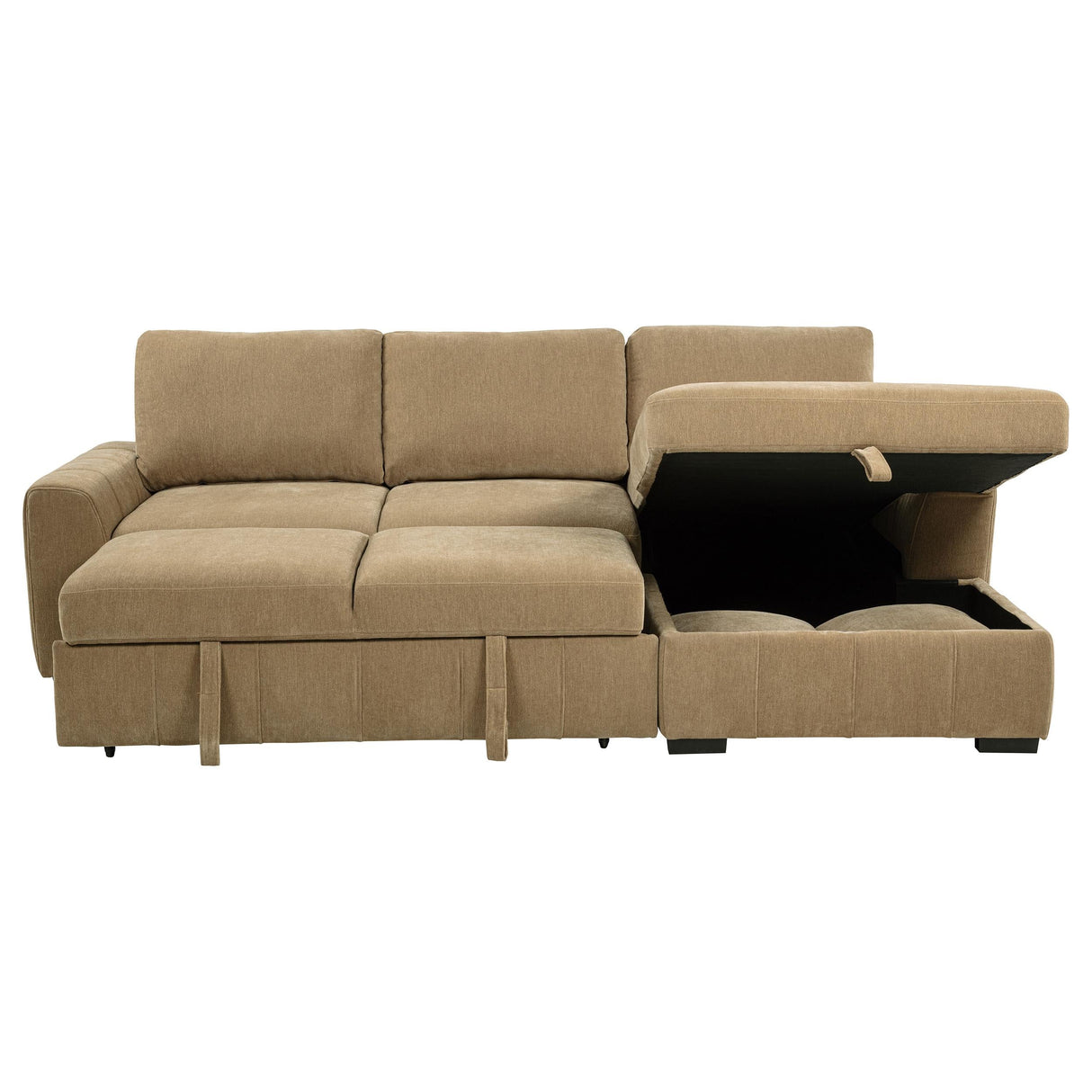 Pastrana Camel Upholstered Sleeper Sectional Sofa by Coaster at Eve Furniture