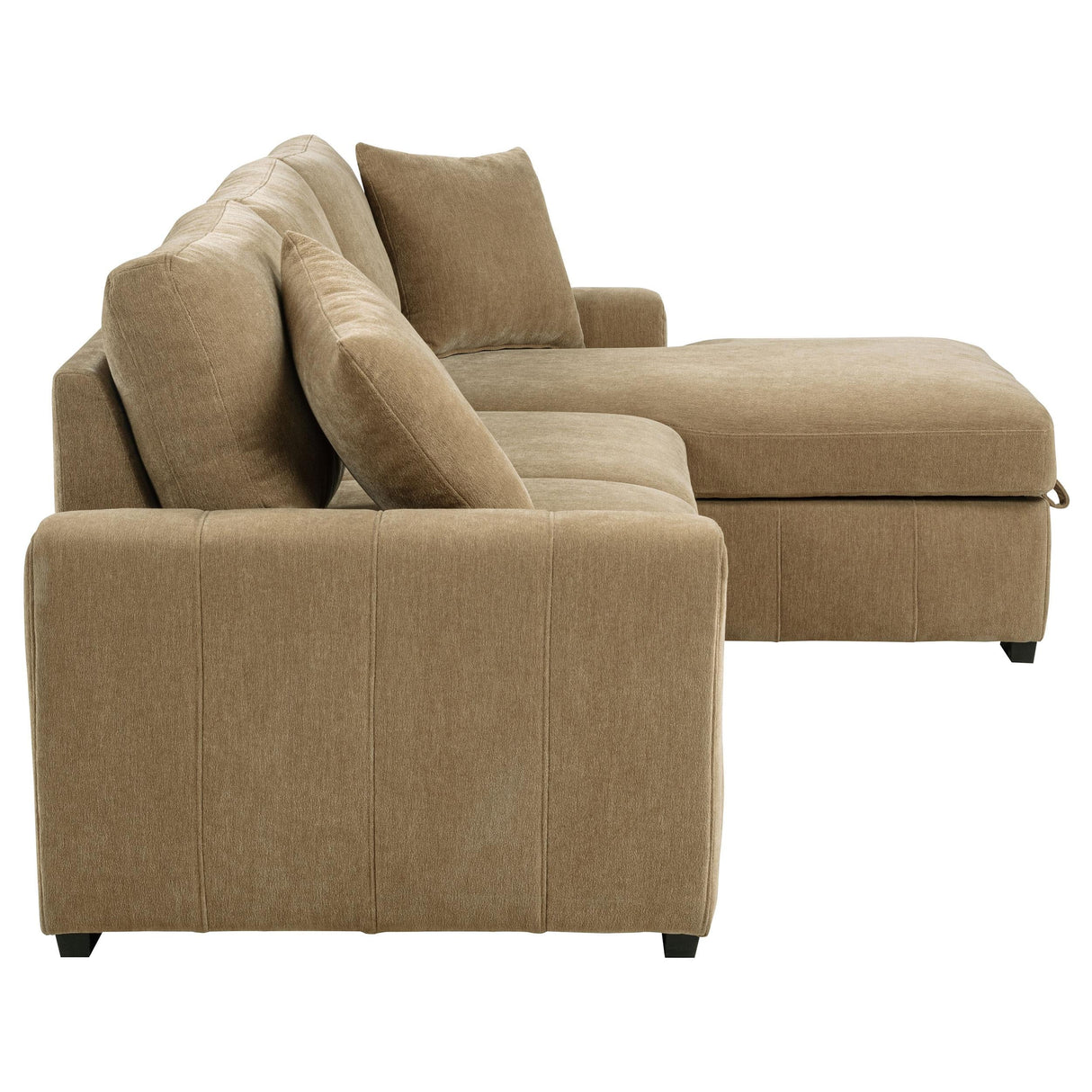 Pastrana Camel Upholstered Sleeper Sectional Sofa by Coaster at Eve Furniture