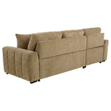 Pastrana Camel Upholstered Sleeper Sectional Sofa LAF Chaise by Coaster at Eve Furniture