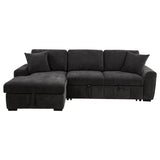 Pastrana Charcoal Grey Upholstered Sleeper Sectional Sofa by Coaster at Eve Furniture