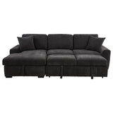 Pastrana Charcoal Grey Upholstered Sleeper Sectional Sofa by Coaster at Eve Furniture