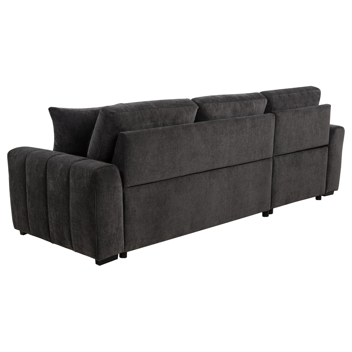 Pastrana Charcoal Grey Upholstered Sleeper Sectional Sofa by Coaster at Eve Furniture