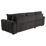 Pastrana Charcoal Grey Upholstered Sleeper Sectional Sofa by Coaster at Eve Furniture