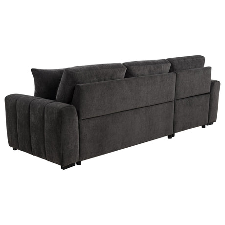 Pastrana Charcoal Grey Upholstered Sleeper Sectional Sofa by Coaster at Eve Furniture