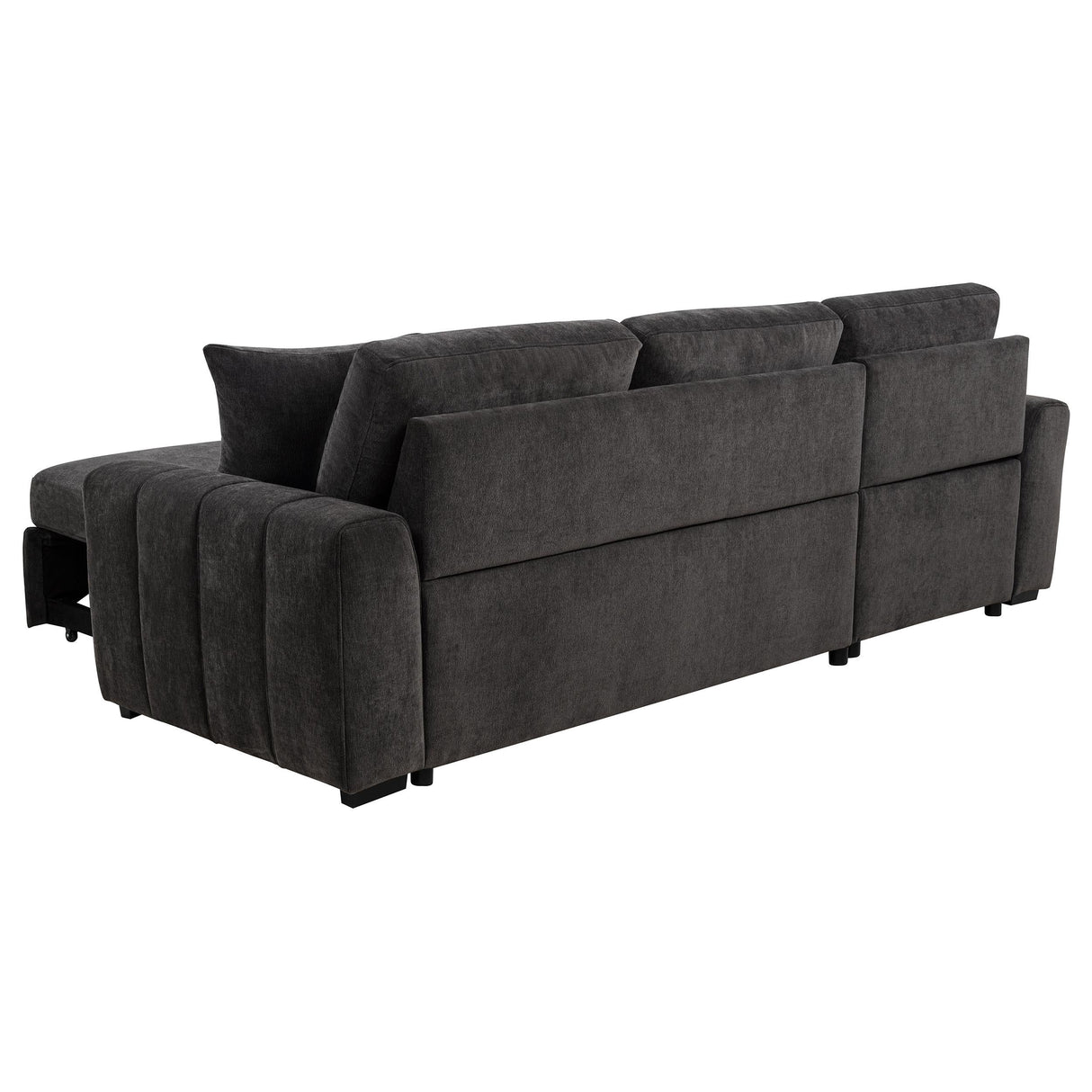 Pastrana Charcoal Grey Upholstered Sleeper Sectional Sofa by Coaster at Eve Furniture