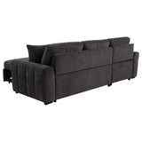 Pastrana Charcoal Grey Upholstered Sleeper Sectional Sofa by Coaster at Eve Furniture