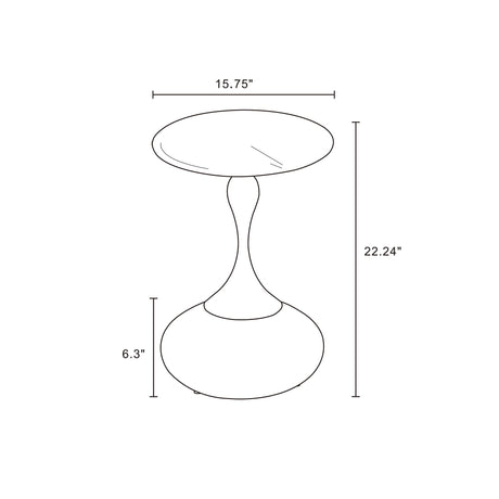 Patchin End Table in Brown by Manhattan Comfort at Eve Furniture