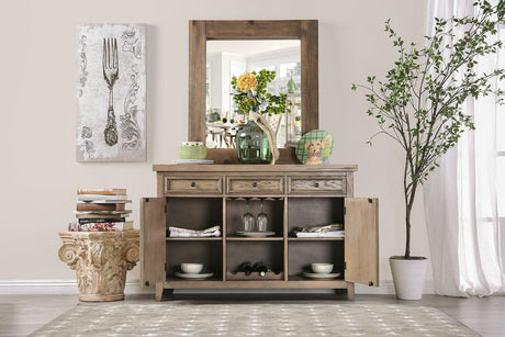 Patience Rustic Natural Tone Server by Furniture of America at Eve Furniture