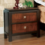 Patra Acacia/Walnut Night Stand by Furniture of America at Eve Furniture