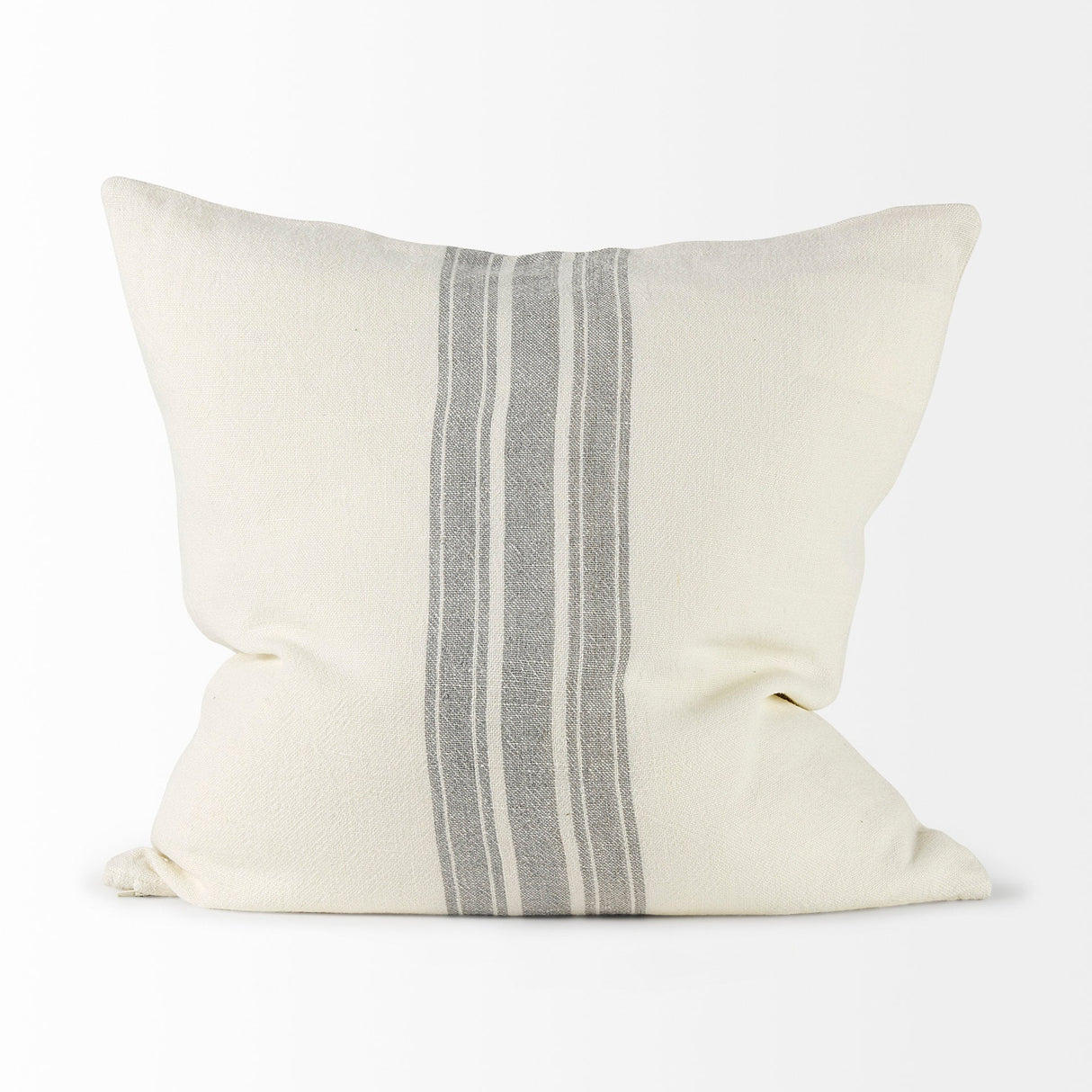 Patrice Cream With Gray Stripes Decorative Pillow Cover by Mercana at Eve Furniture